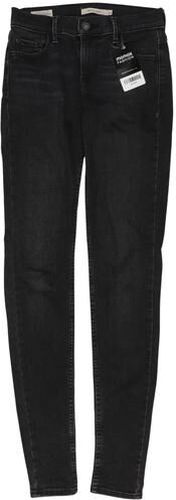 Damen Jeans, schwarz, Gr. W26 L32, Elasthan, Baumwolle, Leder, Synthetik - Second Hand - Levis - Modalova