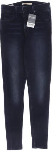 Damen Jeans, marineblau, Gr. W25 L28, Elasthan, Baumwolle, Leder, Synthetik - Second Hand - Levis - Modalova