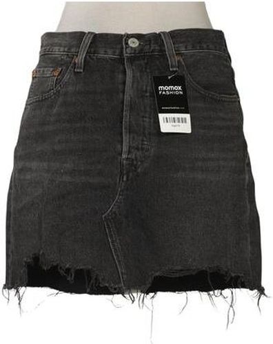 Damen Rock, grau, Gr. W26, Baumwolle - Second Hand - Levis - Modalova