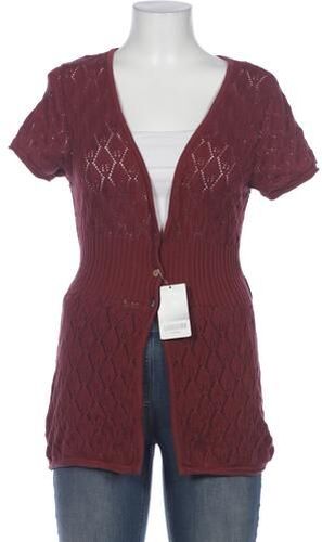 Damen Strickjacke, bordeaux, Gr. EU 38, Baumwolle - Second Hand - Maas - Modalova