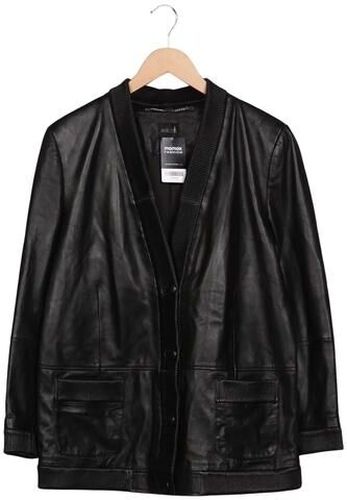 Damen Jacke, schwarz, Gr. EU 42, Leder, Synthetik - Second Hand - MADELEINE - Modalova