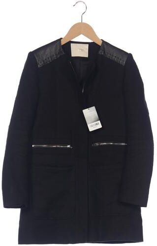 Damen Mantel, schwarz, Gr. S, Baumwolle, Leinen, Viskose - Second Hand - Maje - Modalova