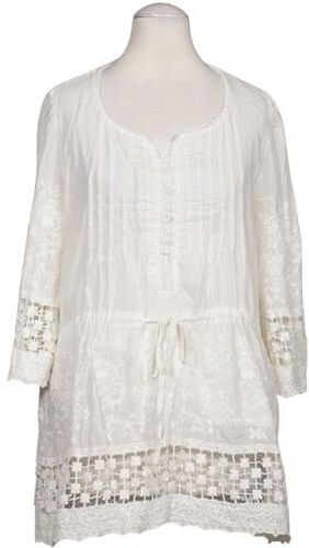 Damen Bluse, weiß, Gr. EU 36, Baumwolle, Seide - Second Hand - Malvin - Modalova