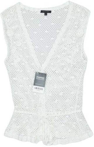 Damen Strickjacke, weiß, Gr. EU 36, Baumwolle - Second Hand - Malvin - Modalova