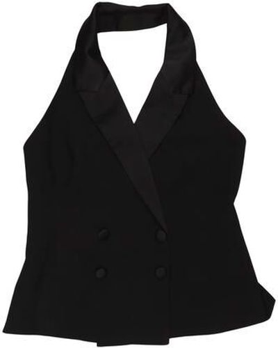Damen Weste, schwarz, Gr. EU 42, Synthetik - Second Hand - Miss Selfridge - Modalova