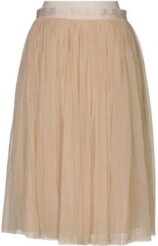 Damen Rock, beige, Gr. EU 38, Synthetik - Second Hand - needle thread - Modalova