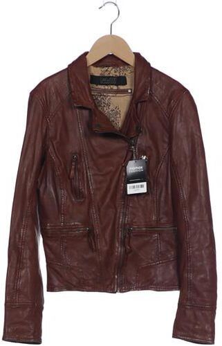 Damen Jacke, braun, Gr. M, Baumwolle, Leder, Synthetik - Second Hand - Oakwood - Modalova
