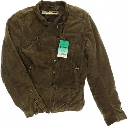 Damen Jacke, braun, Gr. XS, Baumwolle, Synthetik - Second Hand - Oakwood - Modalova