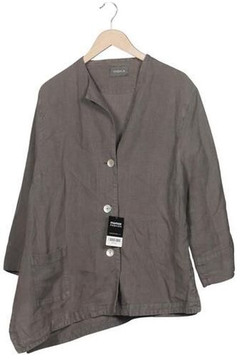 Damen Jacke, grau, Gr. EU 44, Leinen - Second Hand - Oska - Modalova