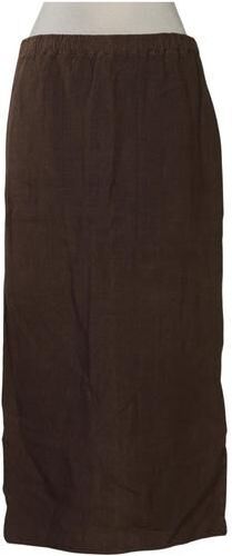 Damen Rock, braun, Gr. EU 38, Leinen - Second Hand - Oska - Modalova