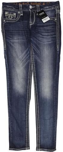 Damen Jeans, blau, Gr. W27 L30, Elasthan, Baumwolle - Second Hand - Rock Revival - Modalova