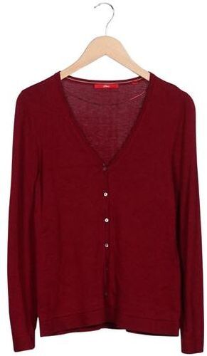 Damen Strickjacke, bordeaux, Gr. EU 42, Baumwolle, Synthetik, Viskose - Second Hand - S. Oliver - Modalova