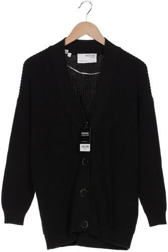 Damen Strickjacke, schwarz, Gr. S, Baumwolle, Synthetik - Second Hand - Selected - Modalova