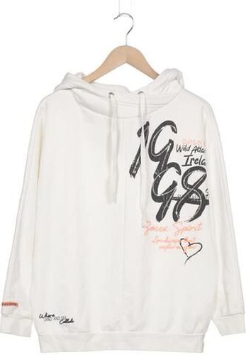 Damen Kapuzenpullover, cremeweiß, Gr. EU 38, Baumwolle, Synthetik - Second Hand - Soccx - Modalova