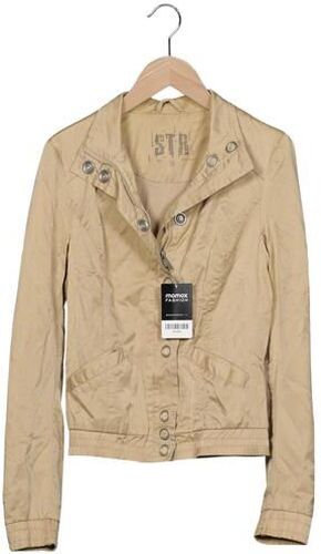 Damen Jacke, beige, Gr. M, Baumwolle, Synthetik - Second Hand - Stradivarius - Modalova