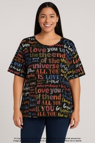 Damen T-Shirt, schwarz, Gr. EU 46, Baumwolle - Second Hand - Studio Untold - Modalova