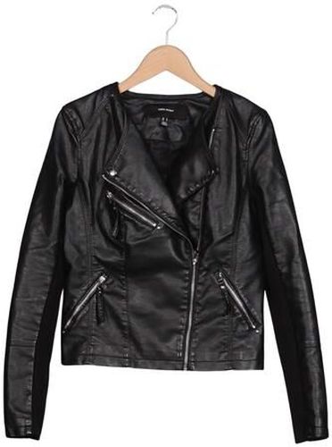 Damen Jacke, schwarz, Gr. M, Kunstleder, Synthetik, Viskose - Second Hand - Vero moda - Modalova