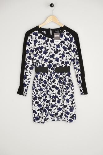 Damen Kleid, marineblau, Gr. EU 34, Elasthan, Synthetik, Viskose - Second Hand - Warehouse - Modalova