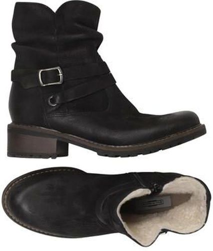 Damen Stiefelette, schwarz, Gr. EU 38, Leder - Second Hand - 5th Avenue - Modalova