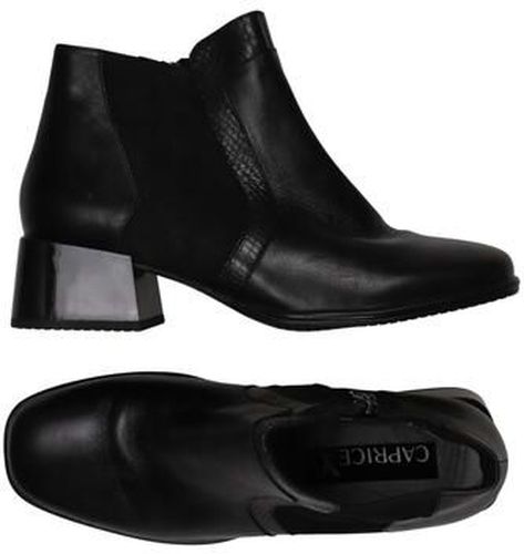 Damen Stiefelette, schwarz, Gr. EU 37, Leder - Second Hand - Caprice - Modalova