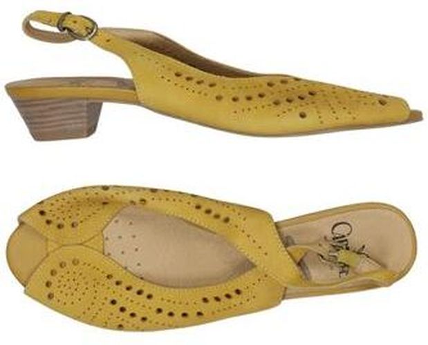 Damen Sandale, gelb, Gr. EU 38, Leder - Second Hand - Caprice - Modalova