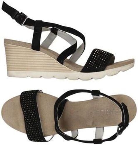 Damen Sandale, schwarz, Gr. EU 39 (UK 6), Leder - Second Hand - Caprice - Modalova