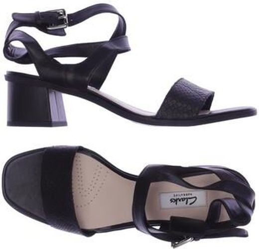 Damen Sandale, schwarz, Gr. EU 38.5 (UK 5.5), Leder - Second Hand - Clarks - Modalova