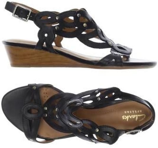 Damen Sandale, schwarz, Gr. EU 38, Leder - Second Hand - Clarks - Modalova