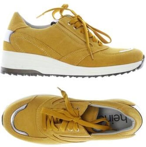 Damen Halbschuh, gelb, Gr. EU 36, Leder - Second Hand - heine - Modalova