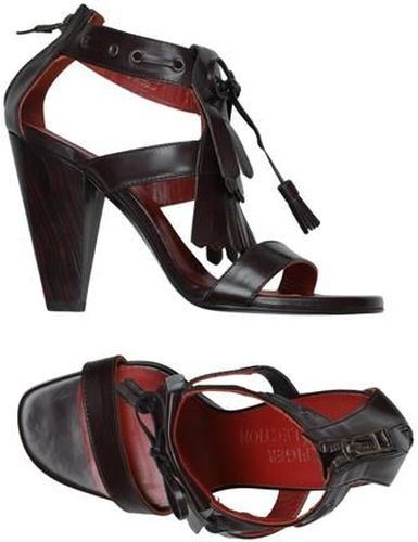 Damen Sandale, bordeaux, Gr. EU 38, Leder - Second Hand - Hilfiger Collection - Modalova