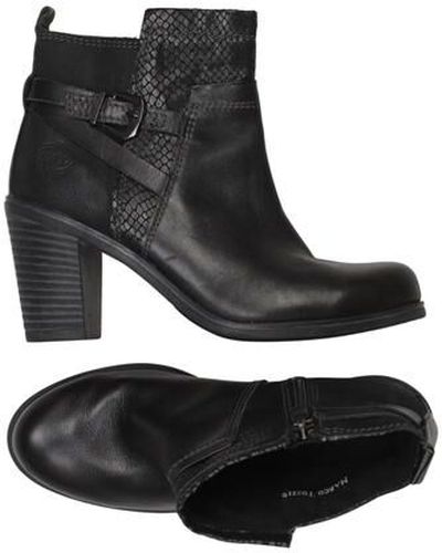 Damen Stiefelette, schwarz, Gr. EU 37, Leder - Second Hand - Marco tozzi - Modalova