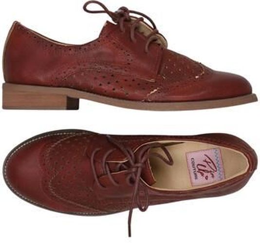 Damen Halbschuh, braun, Gr. EU 36.5 (US 6), Kunstleder - Second Hand - Pinup Couture - Modalova