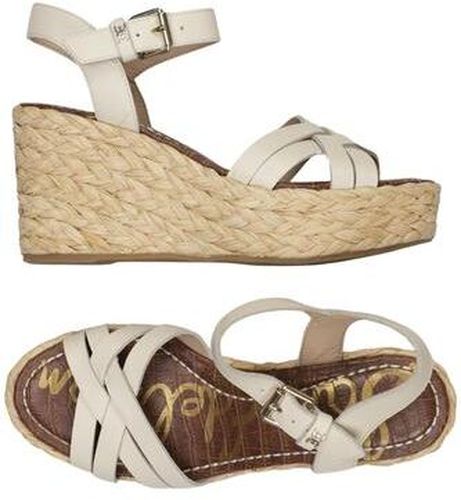 Damen Sandale, cremeweiß, Gr. EU 38, Leder - Second Hand - Sam Edelman - Modalova