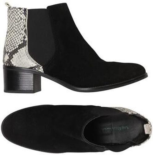 Damen Stiefelette, schwarz, Gr. EU 40, Leder - Second Hand - Salamander - Modalova