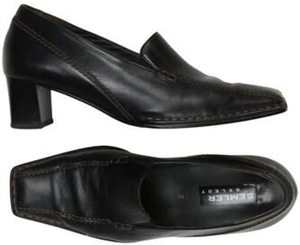 Damen Halbschuh, schwarz, Gr. EU 38 (UK 5), Leder - Second Hand - Semler - Modalova