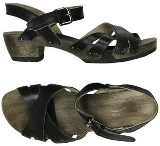 Damen Sandale, schwarz, Gr. EU 40, Leder - Second Hand - Softclox - Modalova