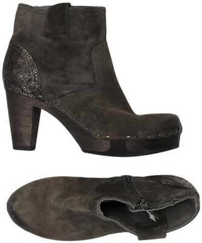 Damen Stiefelette, grau, Gr. EU 39, Leder - Second Hand - Softclox - Modalova