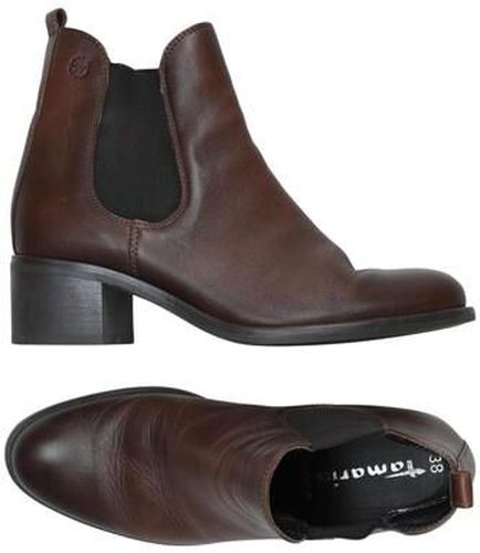Damen Stiefelette, braun, Gr. EU 38, Leder - Second Hand - Tamaris - Modalova