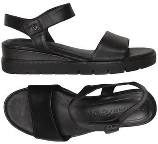 Damen Sandale, schwarz, Gr. EU 40, Leder - Second Hand - Tamaris - Modalova