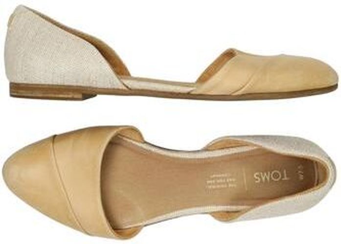 Damen Ballerinas, beige, Gr. EU 38.5 (US 7.5), Leder - Second Hand - TOMS - Modalova
