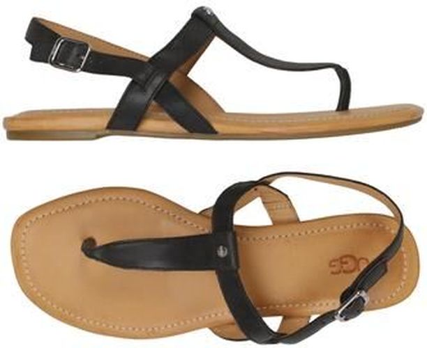 Damen Sandale, schwarz, Gr. EU 40, Leder - Second Hand - Ugg - Modalova