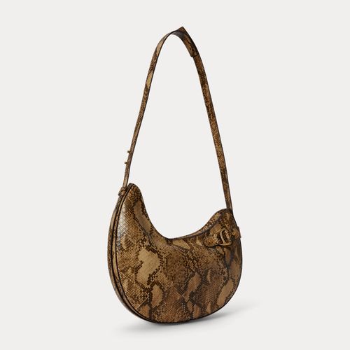 Python-Embossed Large Tasha Shoulder Bag - Lauren - Modalova