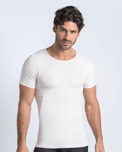 Camiseta de compresión suave en microfibra y tecnología SkinFuse sin costuras - Leo - Modalova