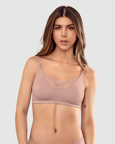 Demi Cup Wireless Lace Triangle Bralette - Leonisa - Modalova