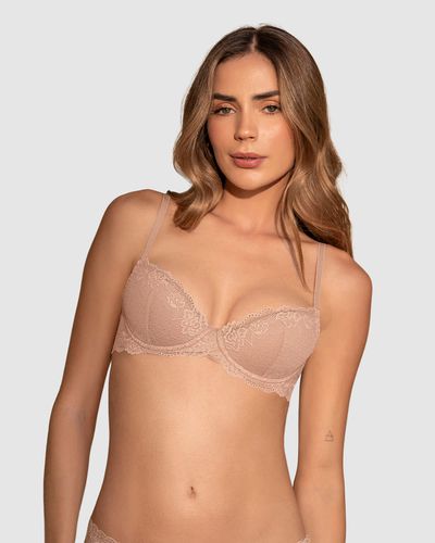 Demi Cup Underwire Allover Lace Bra - Leonisa - Modalova