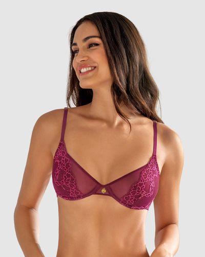 Demi-Cup Underwire Sheer Lace Bra - Leonisa - Modalova