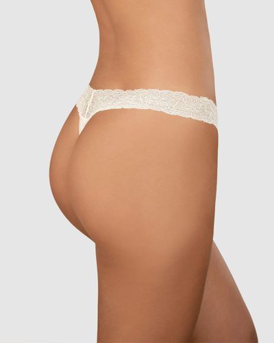 Low-Rise Lace Waistband Thong Knicker - Leonisa - Modalova