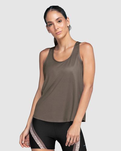 Camiseta deportiva de secado rápido y silueta semiajustada para mujer - Leonisa - Modalova