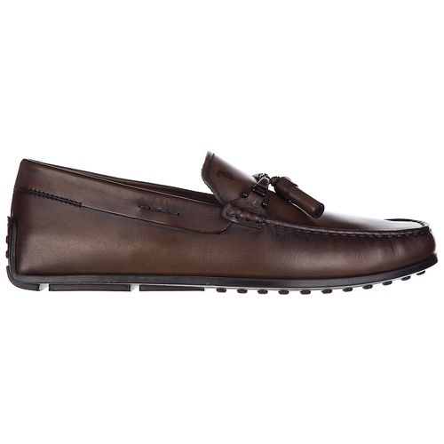 Men's leather loafers moccasins double t - Tod's - Modalova