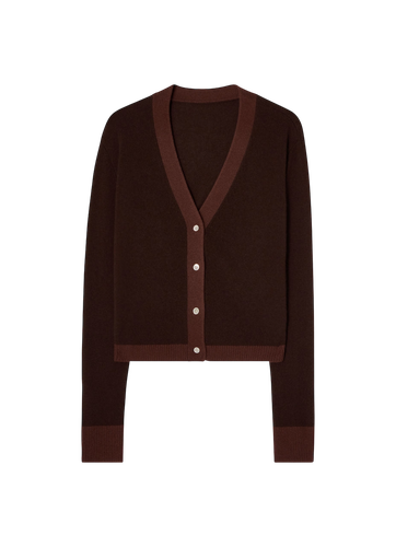 Colourblock Cardigan Brown & Brown - CLOEYS - Modalova